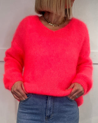 Maggie Lux Kid Mohair Jumper 'Neon Watermelon’