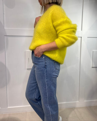 Maggie Lux Kid Mohair Jumper 'Neon Yellow'