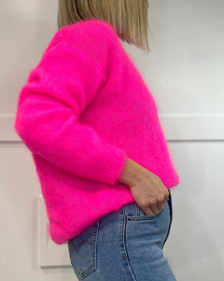 Maggie Lux Kid Mohair Jumper 'Neon Pink'