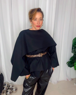 Sophia Cape Coat 'Black'