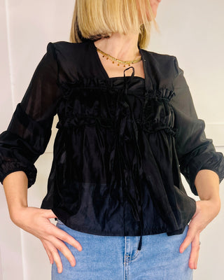 Lena Smocking Blouse ‘Black’