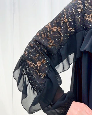 Ali Frill & Lace Dress 'Black'