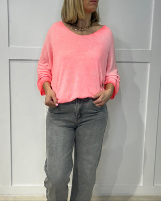 Skye Knit Jumper ‘Neon Coral’