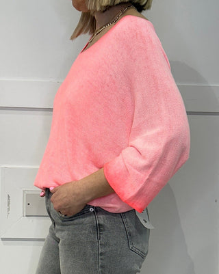 Skye Knit Jumper ‘Neon Coral’