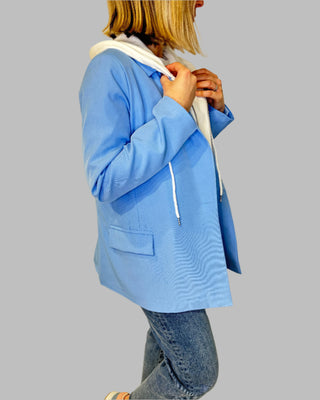 Blue Hooded Sona Blazer