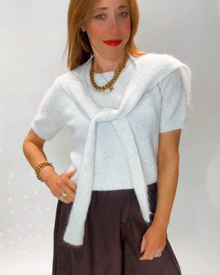 Thea Wool Knit Jumper 'Light Grey'