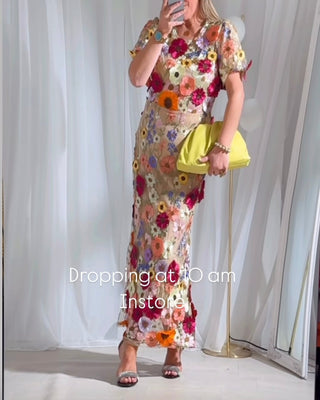 Jasmin Oblique Occasion Dress ‘Multicoloured’