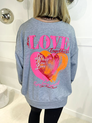 Jenna Love Crewneck Sweatshirt 'Grey'