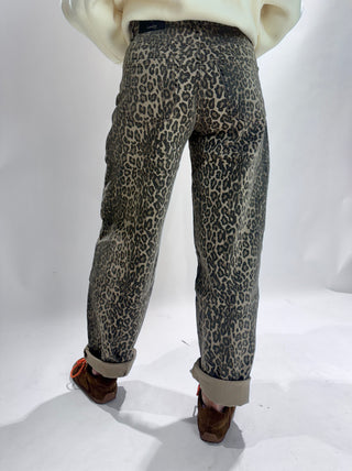 Paige Balloon Leg Jeans 'Leopard Print'