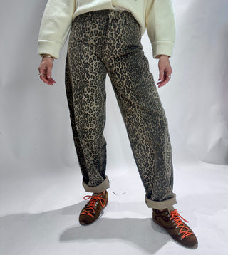 Paige Balloon Leg Jeans 'Leopard Print'