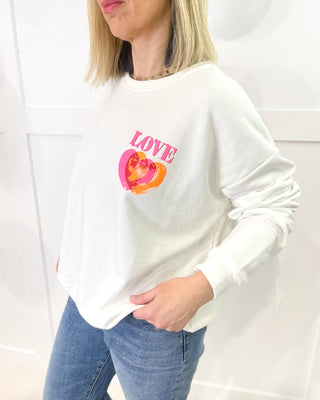 Jenna Love Crewneck Sweatshirt 'White'