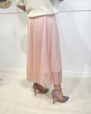 Jasmine Embellished Pleated Skirt ‘Pink’