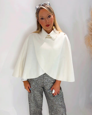 Isa Wool Cape 'Cream'