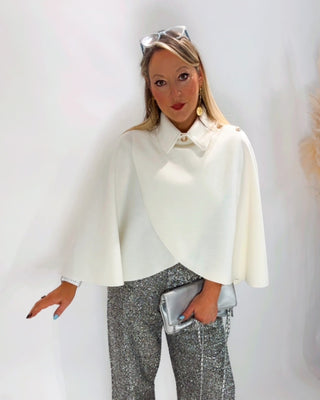 Isa Wool Cape 'Cream'