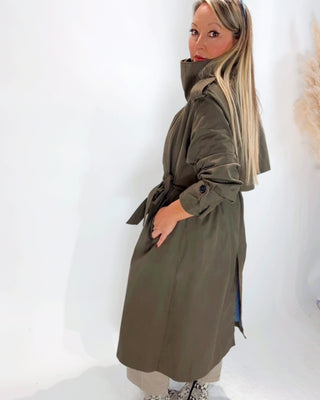 Burbur Wax Trench Coat 'Khaki'
