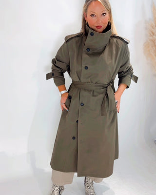 Burbur Wax Trench Coat 'Khaki'