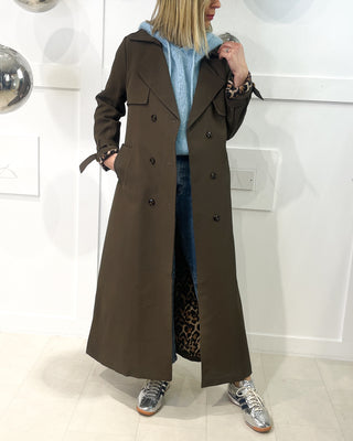 Toujour Trench Coat 'Cheetah/Deep Khaki'