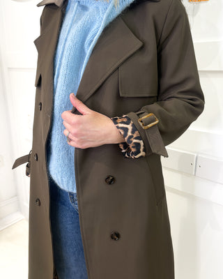 Toujour Trench Coat 'Cheetah/Deep Khaki'