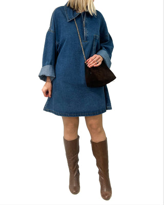 Jules Denim Zip Dress