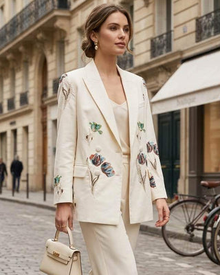Ronie Embellished Cotton Blazer 'Cream'