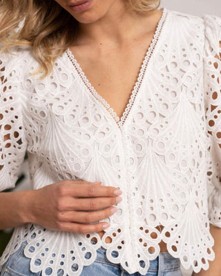 VB Lace Top ‘White’