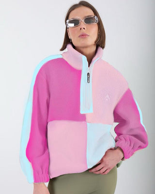 Isla Fleece Quarter Zip ‘Pink/Multicoloured