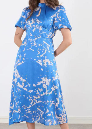 Cali Silk Satin Dress ‘Blue‘