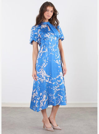 Cali Silk Satin Dress ‘Blue‘