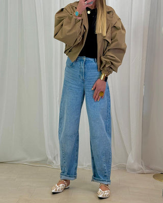 Farrah Denim Barrel Leg Jeans