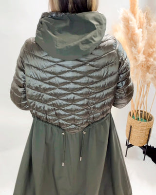 Angela Light Puffa Hooded Jacket 'Khaki'