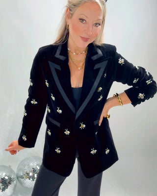 Queen Bee Velvet Blazer 'Black'(Excluded from BF)