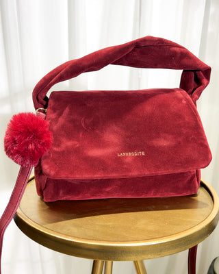 Aphrodite Suedette Bag 'Burgundy'