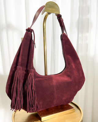 Cora Suedette Handbag 'Burgundy'