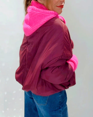 Grace Light Puffa Jacket 'Burgundy'