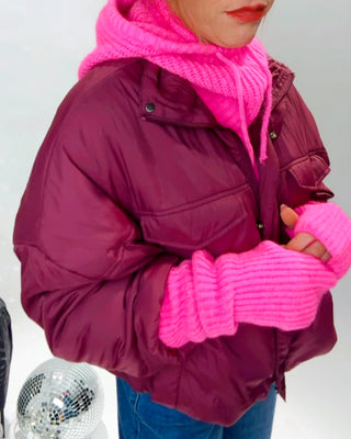 Grace Light Puffa Jacket 'Burgundy'