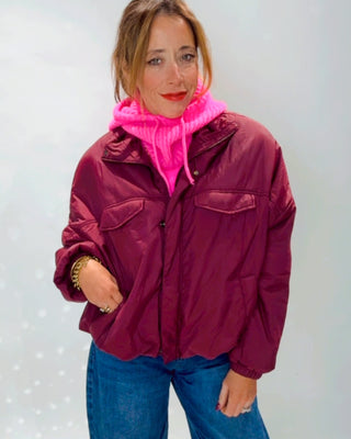 Grace Light Puffa Jacket 'Burgundy'