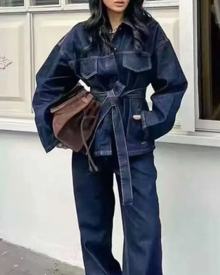 Foxy Jacket & Trousers Ensemble 'Dark Denim'