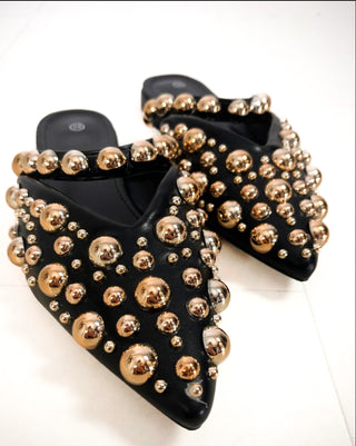 Shelby Embellished Mules ‘Black’