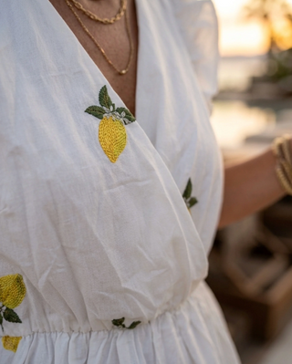 Lilly Lemon Embroidered Dress 'White' LIVE 6/8