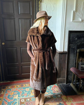 Aspen Faux Sleeveless Fur 'Brown'