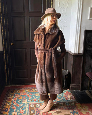 Aspen Faux Sleeveless Fur 'Brown'