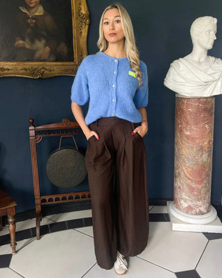Evelyn Pleat Palazzo 'Brown'