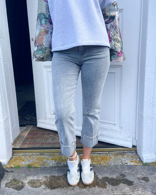 Nancy Turn Up Jeans 'Grey'