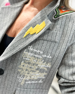 Olga Striped Blazer 'Light Grey‘