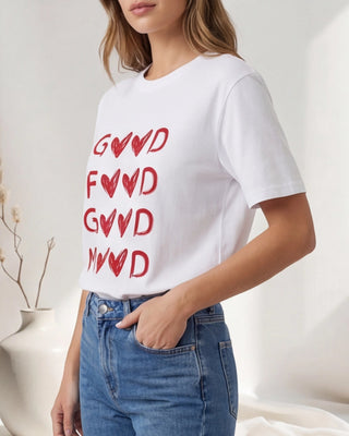 Jasmine T-Shirt 'White & Red'