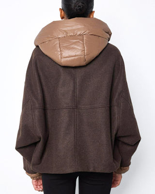 Olena Hooded Bomber Jacket 'Brown'