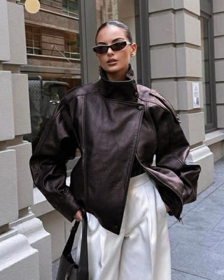 Gia Pleather Jacket 'Choco Brown'