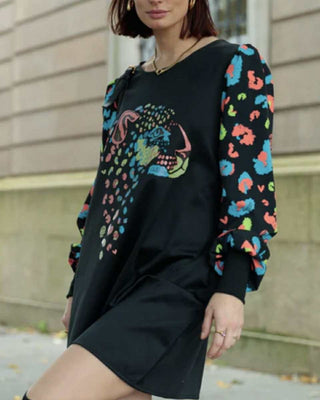 Jay jersey print dress ‘black ‘