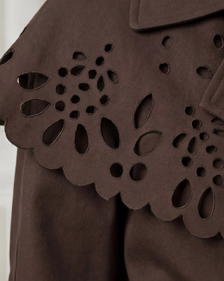 Joyce Cropped Trench 'Brown'