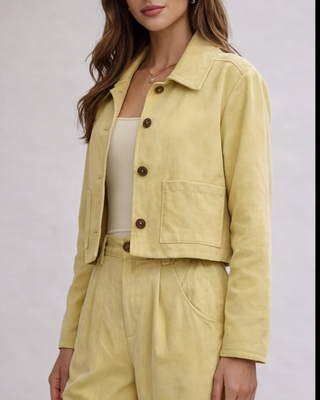 Jay Suedette Jacket 'Lemon'